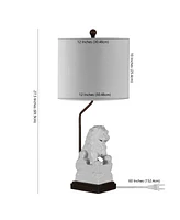 Guardian Lion Ceramic Classic Modern Led Table Lamp