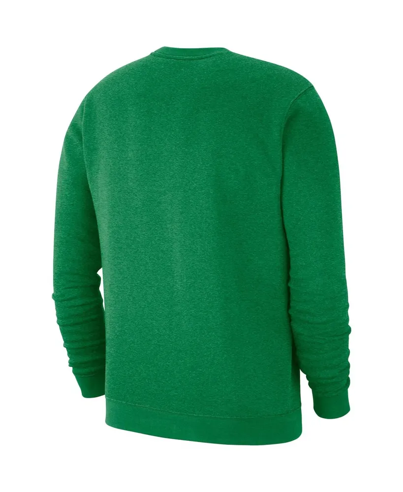 Men's Green Oregon Ducks Vault Stack Club Fleece Pullover Sweatshirt