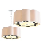 Coquille 4-Light 20" Adjustable Scalloped Shade Led Pendant