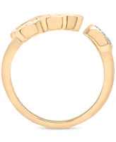 Wrapped Diamond Flower Cuff Ring (1/6 ct. t.w.) in 14k Gold, Created for Macy's