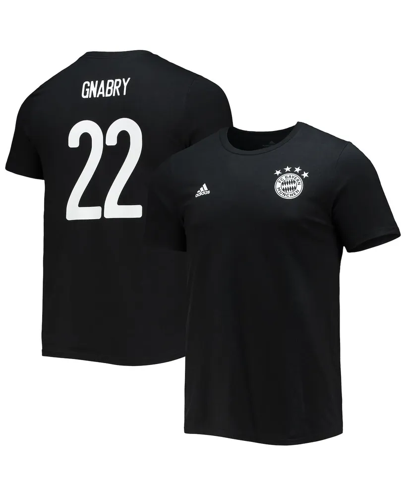 Men's adidas Serge Gnabry Black Bayern Munich Amplifier Name and Number T-shirt