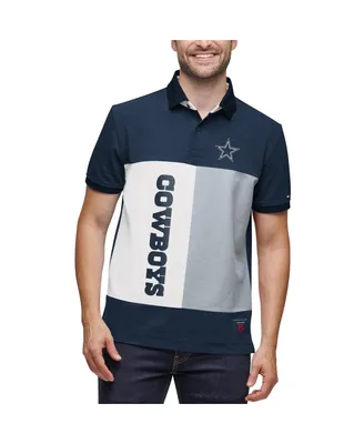 Men's Tommy Hilfiger Navy and Gray Dallas Cowboys Color Block Polo