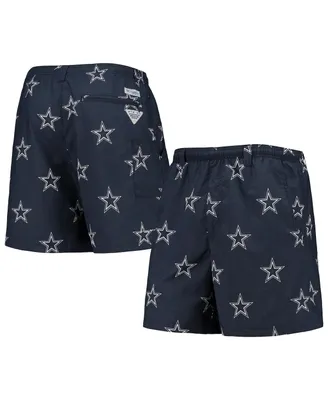 Men's Columbia Navy Dallas Cowboys Backcast Ii Omni-Shade Swim Shorts