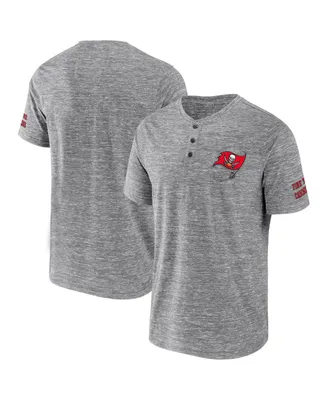 Men's Nfl x Darius Rucker Collection by Fanatics Heather Gray Tampa Bay Buccaneers Slub Henley T-shirt