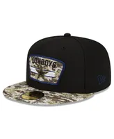 Men's New Era Black and Camo Dallas Cowboys 2021 Salute To Service 59FIFTY Fitted Hat