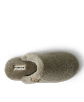 Dearfoams Men's Fireside by Broome Genuine Shearling Fuzzy Scuff House Slipper