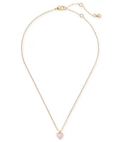 Kate Spade New York Gold-Tone Birthstone Heart Pendant Necklace, 16" + 3" extender