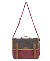 Tsd Brand Mountain Wood Canvas Messenger Bag