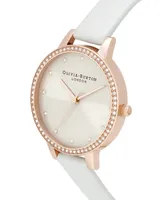 Olivia Burton Women's Classics Blush Leather Strap Watch 34mm