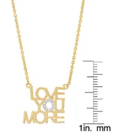 Macy's Women's Diamond Accent 'Love You More' Necklace