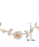 Macy's Women's Diamond Accent Rose Necklace - Rose