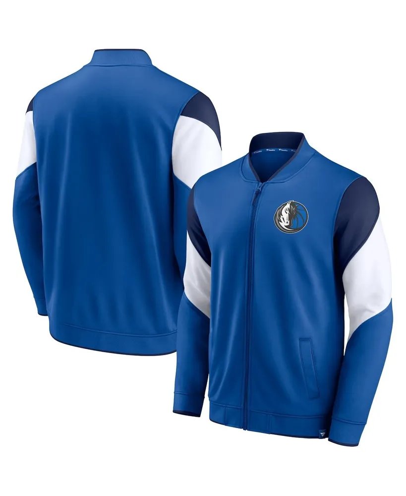 Men's Fanatics Blue, Navy Dallas Mavericks League Best Performance Full-Zip Jacket