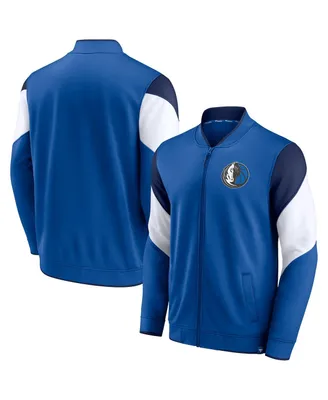 Men's Fanatics Blue, Navy Dallas Mavericks League Best Performance Full-Zip Jacket