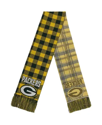 Women's Foco Green Bay Packers Plaid Color Block Scarf