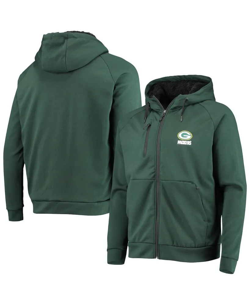 Men's Dunbrooke Green Bay Packers Shag Tri-Blend Full-Zip Raglan Hoodie