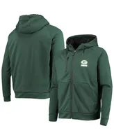 Men's Dunbrooke Green Bay Packers Shag Tri-Blend Full-Zip Raglan Hoodie