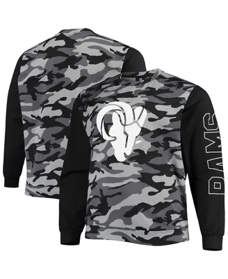 Men's Foco Black Los Angeles Rams Camo Long Sleeve T-shirt