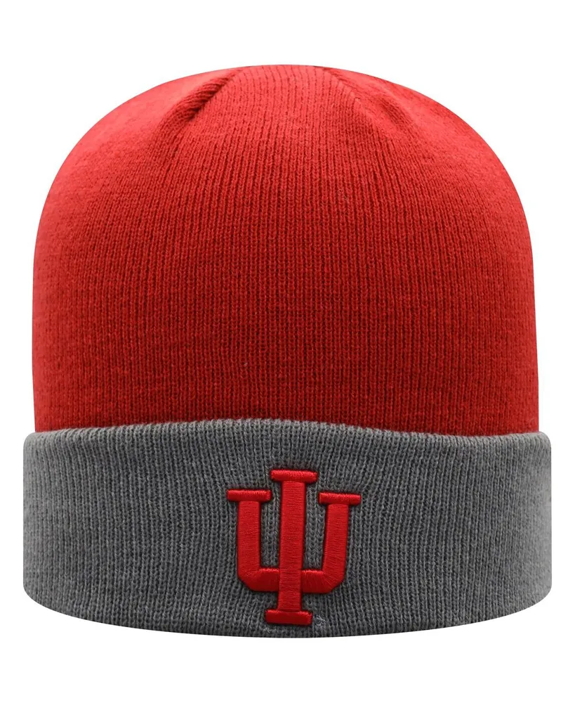 Men's Top of the World Crimson, Gray Indiana Hoosiers Core 2-Tone Cuffed Knit Hat