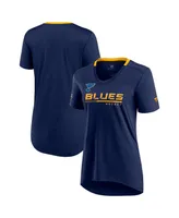 Women's Fanatics Navy St. Louis Blues Authentic Pro Locker Room T-shirt