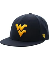 Men's Top of the World Navy West Virginia Mountaineers Team Color Fitted Hat