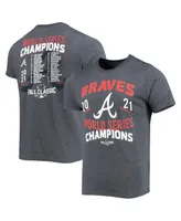 Men's Majestic Threads Navy Atlanta Braves 2021 World Series Champions Dream Team Roster Tri-Blend T-shirt