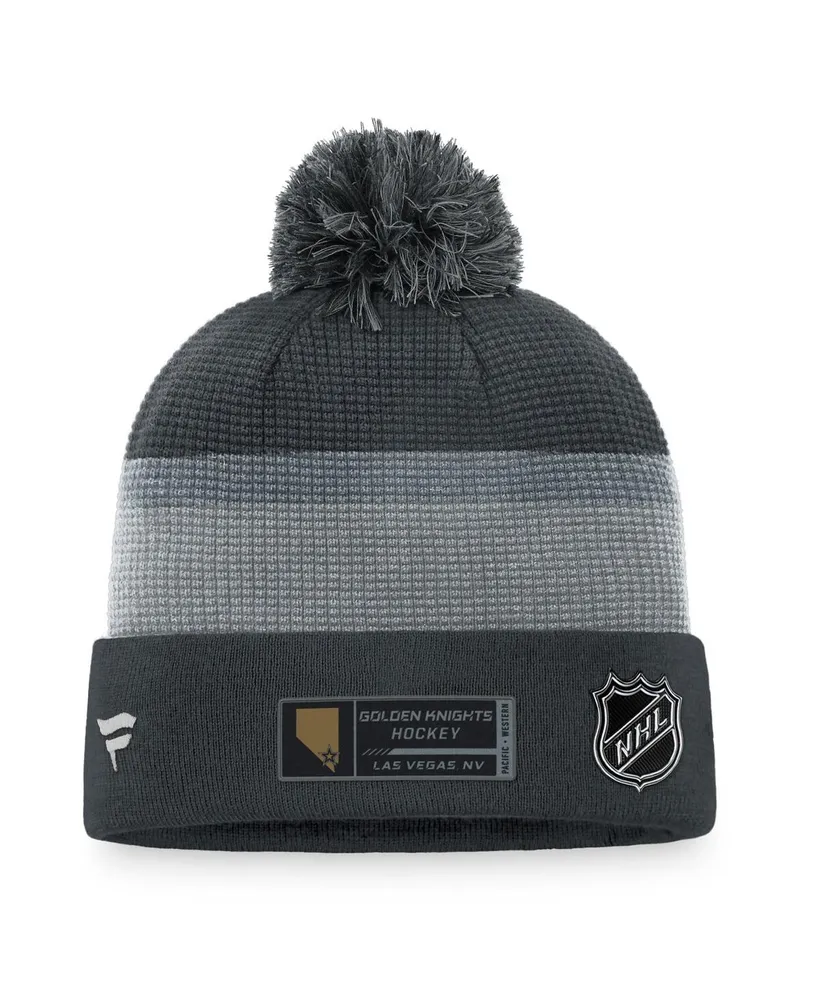 Men's Fanatics Charcoal Vegas Golden Knights Authentic Pro Home Ice Cuffed Knit Hat with Pom