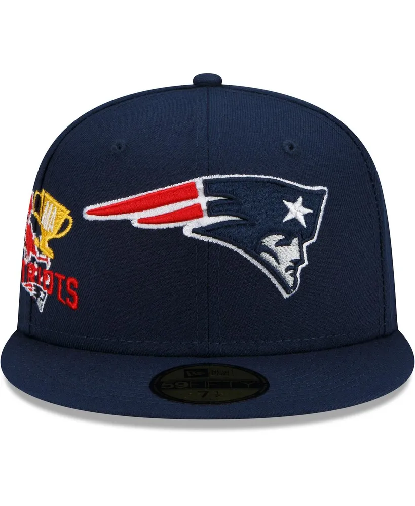 Men's New Era Navy New England Patriots City Cluster 59FIFTY Fitted Hat