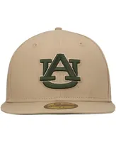 Men's New Era Tan Auburn Tigers Camel & Rifle 59FIFTY Fitted Hat