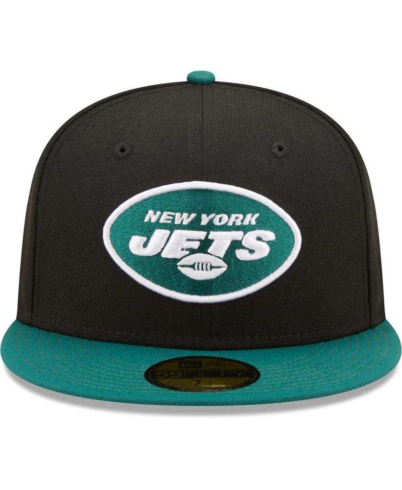 Men's New Era Black, Green New York Jets Two-Tone Flipside 59FIFTY Fitted Hat