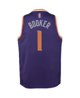 Big Boys Nike Devin Booker Purple Phoenix Suns 2021/22 Diamond Swingman Jersey - Icon Edition