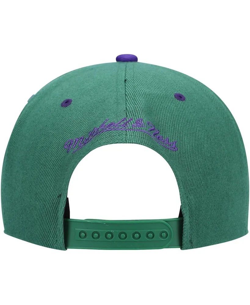 Men's Mitchell & Ness Hunter Green Milwaukee Bucks 40th Anniversary Color Flip Snapback Hat