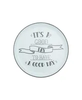 Be Happy 4-Piece Cake Plate Set