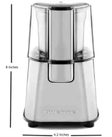 Ovente Electric 2.1 Ounce Coffee Grinder - Silver