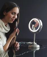 Ovente 7" Dual Sided Tabletop Makeup Mirror with Led