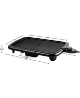 Ovente Electric Griddle, Temperature Probe and Control Knob, Indicator Light and Drip Tray