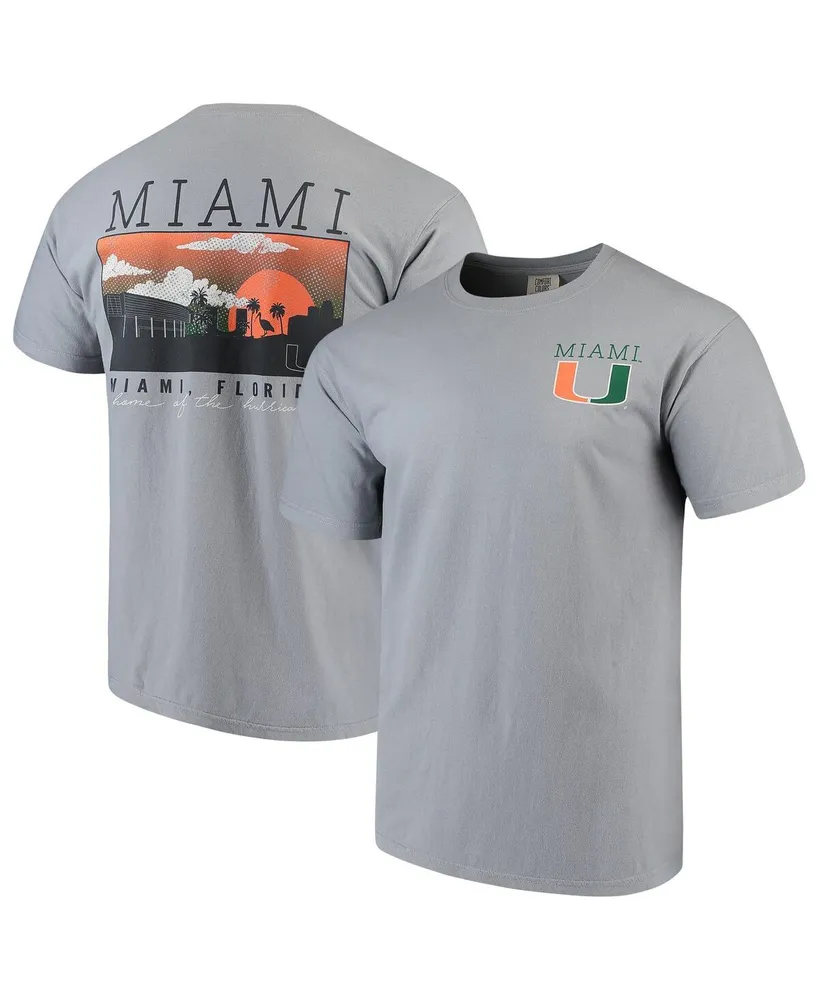 Men's Gray Miami Hurricanes Comfort Colors Campus Scenery T-shirt