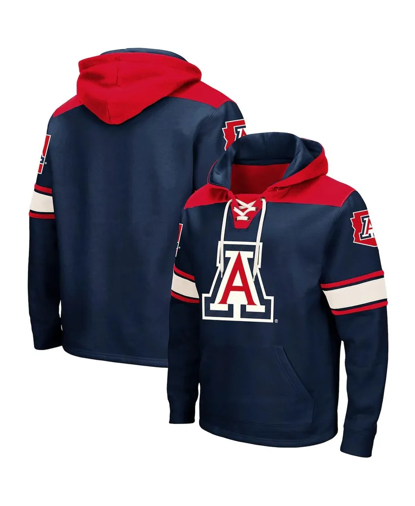 Men's Colosseum Navy Arizona Wildcats 2.0 Lace-Up Hoodie