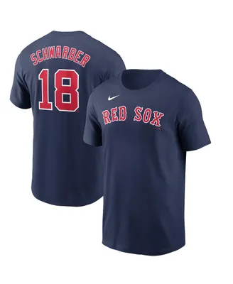 Men's Nike Kyle Schwarber Navy Boston Red Sox Name and Number T-shirt