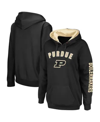 Women's Colosseum Black Purdue Boilermakers Loud and Proud Pullover Hoodie