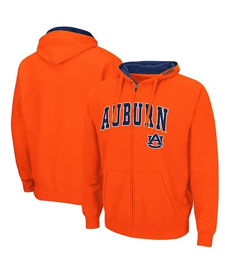 Men's Colosseum Orange Auburn Tigers Arch Logo 3.0 Full-Zip Hoodie