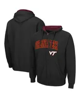 Colosseum Men's Virginia Tech Hokies Arch & Logo 3.0 Full-Zip Hoodie