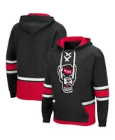 Men's Colosseum Black Nc State Wolfpack Lace Up 3.0 Pullover Hoodie