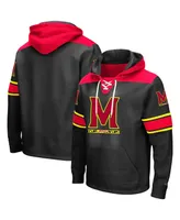 Men's Colosseum Black Maryland Terrapins 2.0 Lace-Up Logo Pullover Hoodie