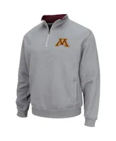 Men's Colosseum Heathered Gray Minnesota Golden Gophers Tortugas Team Logo Quarter-Zip Jacket