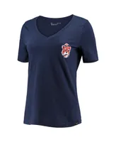 Women's Under Armour Navy Auburn Tigers Vault V-Neck T-shirt