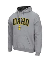 Men's Colosseum Heathered Gray Idaho Vandals Arch and Logo Pullover Hoodie