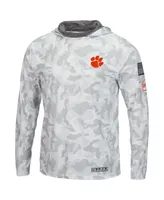 Men's Colosseum Arctic Camo Clemson Tigers Oht Military-Inspired Appreciation Long Sleeve Hoodie Top