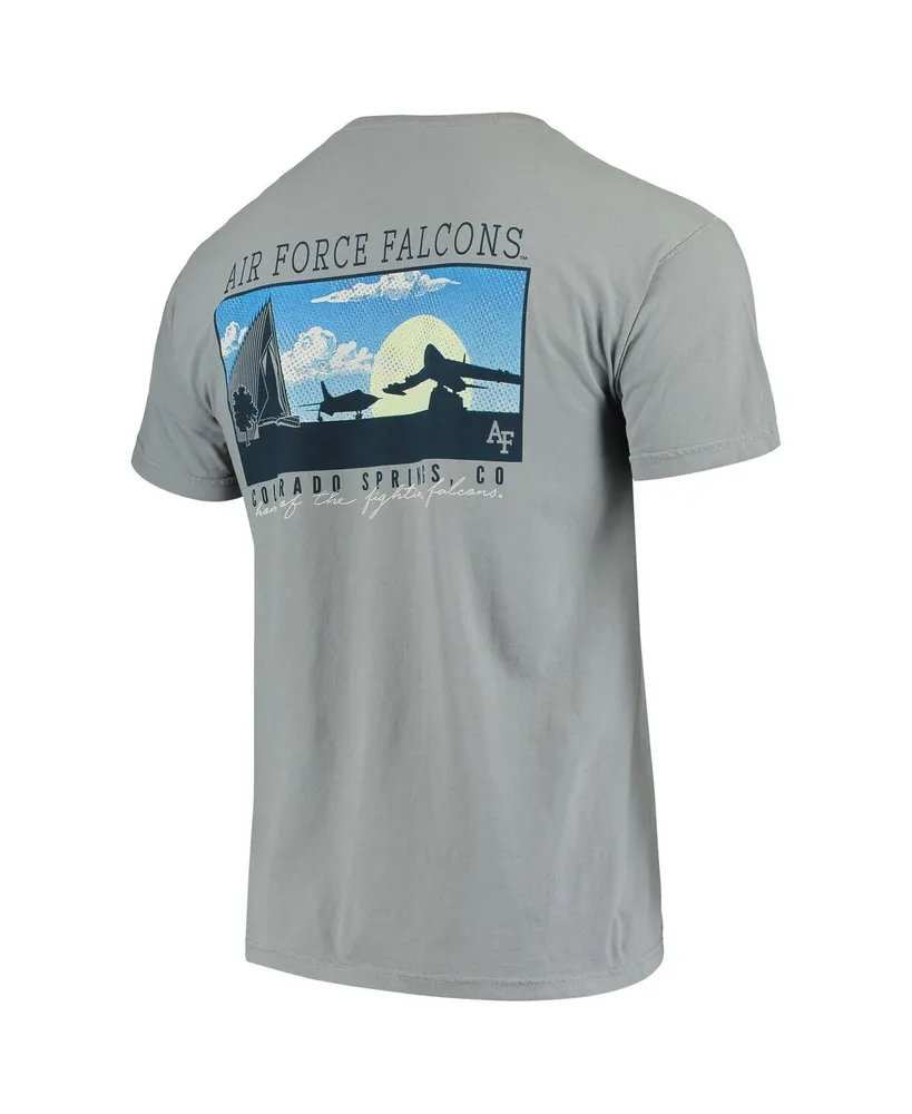 Men's Gray Air Force Falcons Team Comfort Colors Campus Scenery T-shirt