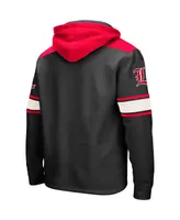 Men's Colosseum Black Louisville Cardinals 2.0 Lace-Up Logo Pullover Hoodie