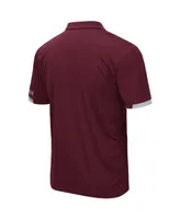 Men's Colosseum Maroon Montana Grizzlies Logo Santry Polo Shirt